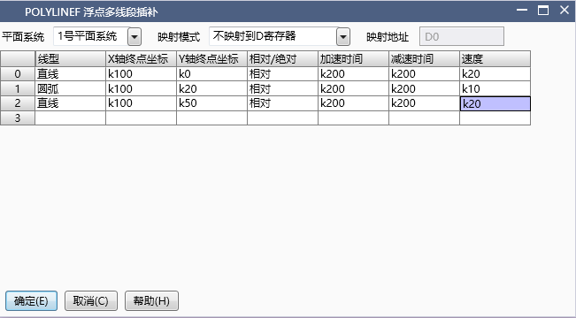 POLYLINEF Instruction Diagram